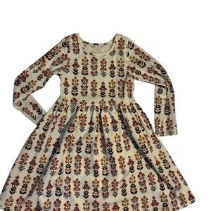 Pink Chicken Multicolor Leaf Print Dress